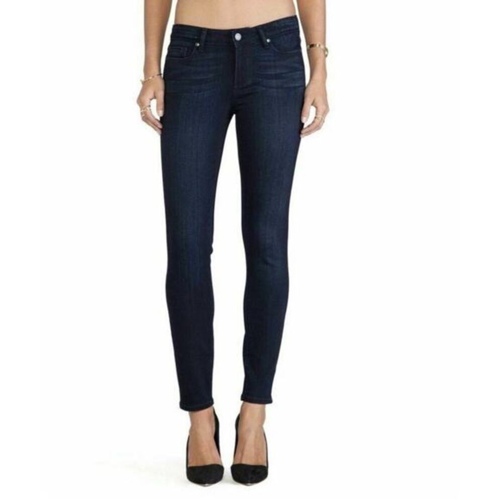 NWT PAIGE Verdugo Women's Size 25 Ankle Mid Rise Ultra Skinny Jean Dark Gray